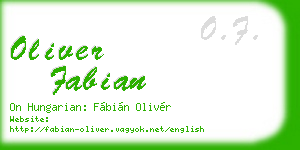 oliver fabian business card