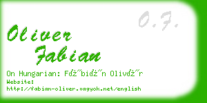 oliver fabian business card